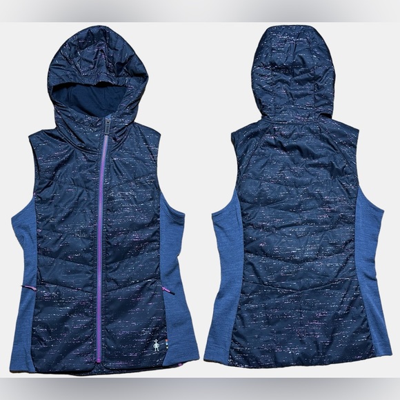 Smartwool Wm’s Smartloft 60 Merino Lined Hoodie Vest Sz XS - Picture 12 of 16